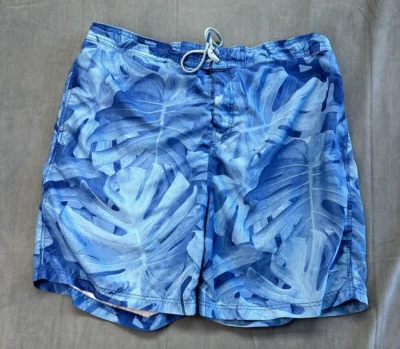 Pantalones Cortos Speedo TurboDri Kalo Palms Para Hombres XXL Natación Océano Surf Forro Azul Foto 1 de 4