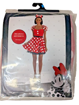 Women's Disney Minnie Mouse Polka Dot Skirt Costume with Ears CUTE! Medium - Image 1 of 2