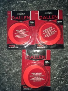 New Allen Hunting Hiking Trail Marking Flagging Tape 150' Roll ORANGE Lot of 3 - Picture 1 of 3