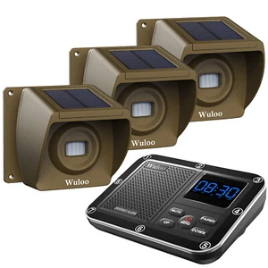 Wuloo Solar Powered Wireless Driveway Sensor Alarms Long Range Motion Detectors - Picture 1 of 80