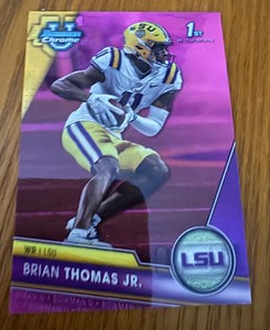 Brian Thomas Jr Lsu pink chrome card