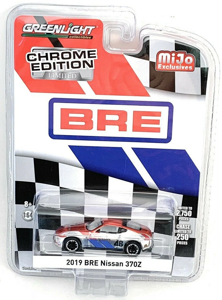 Coche modelo Greenlight MiJo 1:64 2019 BRE Nissan 370Z edición cromada 51332 Chase Foto 1 de 1