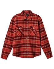 Brixton Bowery L/S Flannel | Berry/Red/Sand