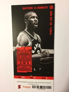 TORONTO RAPTORS VS CHARLOTTE HORNETS 22. OKTOBER 2018 TICKET STUB - Bild 1 von 1