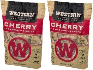 Western 28066 180 Cu. In. Chips para fumar barbacoa madera de cerezo - Pack de 2 bolsas - Imagen 1 de 2
