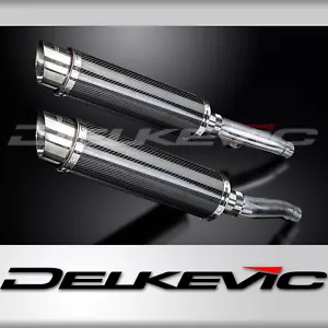Triumph Trident 900 1994-1998 Slip On 14" Round Carbon Exhaust Muffler Kit - Bild 1 von 4