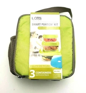 Kit de porciones inteligentes Lunch On The Go bolsa de almuerzo aislada con bolsa de hielo neón/gris - Imagen 1 de 7