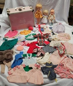 Vintage Cosmopolitan Dolls GINNY Dolls GINNY CASE and LOTS OF CLOTHES!!! - Picture 1 of 20