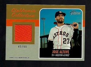 2019 HERITAGE HIGH NUMBER JOSE ALTUVE GOLD CLUBHOUSE COLLECTION JERSEY #ED49/99 - Picture 1 of 1