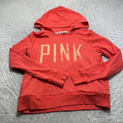 Victoria's Secret ROSA Terry Sudadera con Capucha Rosa Melocotón Mujer Talla Pequeña S Foto 1 de 4