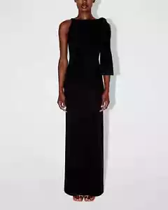 Sueded Stretch Knotted Maxi Dressblack color Size SMALL NWT - Picture 1 of 6