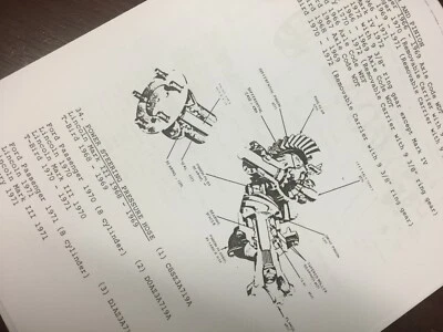 Lincoln Continental Mark III Lista de Intercâmbio de Peças 1968 1969 1970 1971 números - Imagem 1 de 4