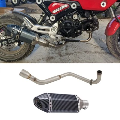 Low Mount Exhaust System Headers Muffler Pipe For HONDA Grom MSX 125 DB Killer Foto 1 de 4