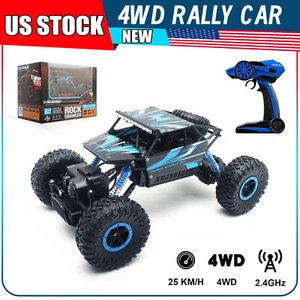 4WD RC Monster Truck Off-Road Buggy 2.4G Crawler Toy Remote Control Car for Kids - Picture 1 of 11