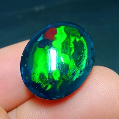 Piedra preciosa de fuego múltiple cabujón de 10,30 quilates ópalo negro panal para joyería Foto 1 de 4