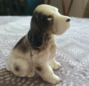 VINTAGE ANTIQUE ENESCO ENGLISH SPRINGER SPANIEL PORCELAIN FIGURINE JAPAN - Picture 1 of 7