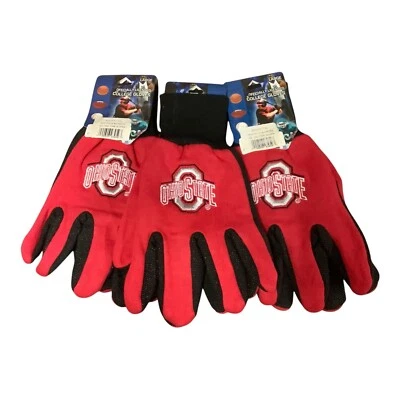 3 pares de guantes deportivos utilitarios Ohio State Buckeyes OSU con licencia universitaria grandes Foto 1 de 4