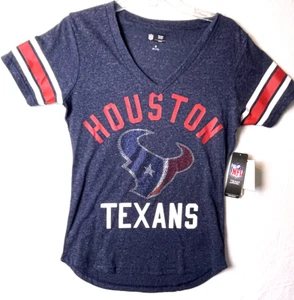 Camiseta de fútbol americano para mujer Houston Texans estrás cuello en V - Camiseta Bling para dama - Imagen 1 de 10