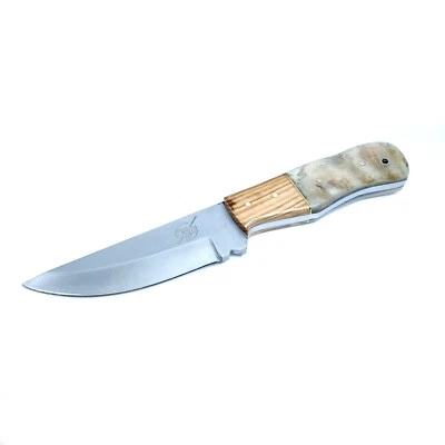 HSW Handmade Messer Einhandmesser D2 Stahl Outdoor Jagdmesser + Lederhülle