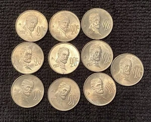 1982 MEXICO 20 CENTAVOS - Brilliant UNC - Great Coins- This Is For 10 Coins - Picture 1 of 2