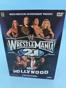 WWE - Wrestlemania 21: Wrestlemania Goes Hollywood (DVD, 2005, 3-Disc Set) - Foto 1 di 4
