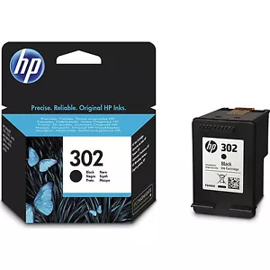 Cartucho de tinta negro original HP 302 para Deskjet 1110 2130 3630 3830 F6U66AE 2023 - Imagen 1 de 2