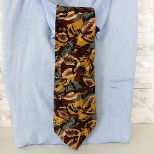Colorful Bright Neck Tie Mens Silk Fall Woven Suit Vivid Japanese Art BIG HOUSE - Picture 1 of 6