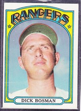 1972  DICK BOSMAN - Topps Baseball Card # 365 - Texas Rangers - Vintage