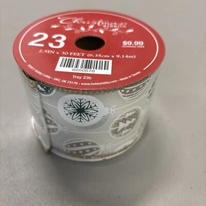 Christmas Ribbon Wired 2.5IN X 30ft - Picture 1 of 3