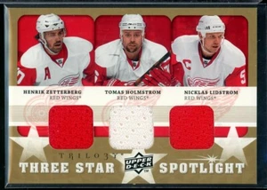 Focos de tres estrellas UD Trilogy 2008-09 #ZHL Zetterberg/Holmstrom/Lidstrom - Imagen 1 de 2