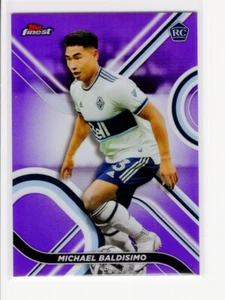 2022 Topps Finest MLS Michael Baldisimo Rookie Purple Refractor 143/250 - Picture 1 of 2