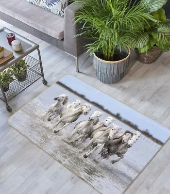 3D Galloping Horse ZHUA29 Game Non Slip Rug Mat Photo Carpet Marco Carmassi Zoe - Image 1 of 4