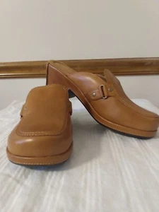 Bass Women's Leather Slip On Mules Flats Loafers Size 9M - Picture 1 of 12