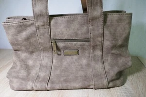 ❤️UNBENUTZTE BRAUNE KUNSTLEDER HANDTASCHE HENKELTASCHE 3 ABTEILE 37X23X20 TOPP - Bild 1 von 17