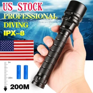 500M Tauchen Taschenlampe Taschenlampe Unterwassertiefe Tauchen Taschenlampe USA - Bild 1 von 12