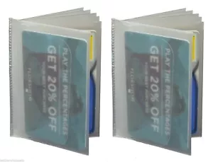 New 2 Clear Plastic Wallet Inserts Billfolds, Bifold and Trifold - Picture 1 of 1
