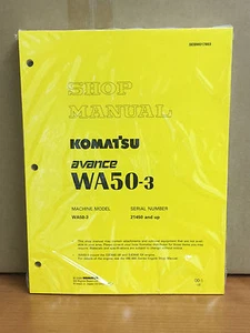 Komatsu WA50-3 Avance Wheel Loader Shop Service Repair Manual - Picture 1 of 1
