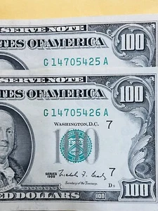 $100 ONE HUNDRED DOLLAR BILL - Old / Vintage - 1988 Series 2Consequences Bills - Picture 1 of 4