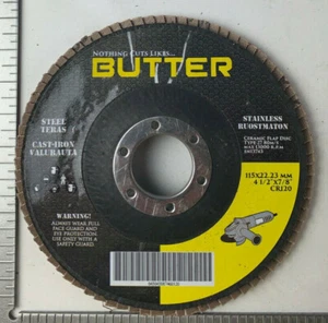 20 Stück Butter™/VSM™ CR120 4-1/2"x7/8" 120er Körnung Typ 27 Keramik Klappscheibe - Bild 1 von 8