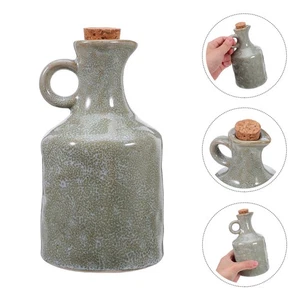  Ceramic Vinegar Jug: Olive Oil Soy Sauce Bottle - 400ml Vinegar Cruet Condiment - Picture 1 of 17