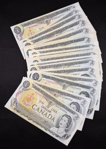 Lot of 15 Canada 1973 $1 Banknotes Multicolor Queen Elizabeth II - Crispy - Picture 1 of 2