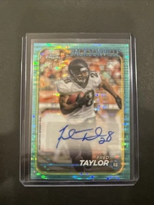 2024 Topps Chrome FRED TAYLOR Aqua Refractor /199 AUTO Jacksonville Jaguars - Bild 1 von 2