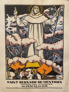 Saint Bernard de Menthon, patron des alpinistes , Jean Chièze, 1940. - Imagen 1 de 1