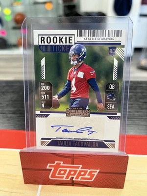 2024 panini contenders football rookie ticket Taulia Tagovailoa Auto #143 - Image 1 of 2