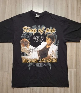 Camisa Michael Jackson Adulto 3XL Negra Gráfica Rey del Pop Memoria Memorial RIP - Imagen 1 de 6