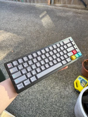 Custom Lucky65 Mechanical Keyboard Caramel Pudding Switches Dualshot Keycaps - Image 1 of 2