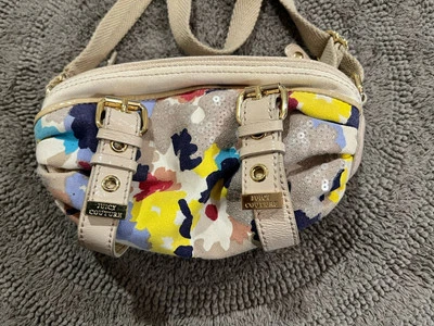 Bolso/cartera pequeña de lona de 2 vías Juicy Couture vintage genuina  Foto 1 de 4