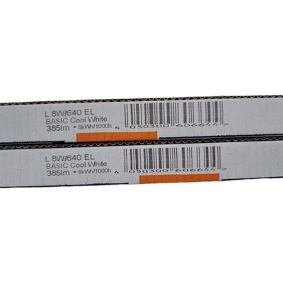 2 x OSRAM Leuchtstofflampen L 8W 640 EL Cool white 385 lm  8 kWh/1000h  - Bild 1 von 3