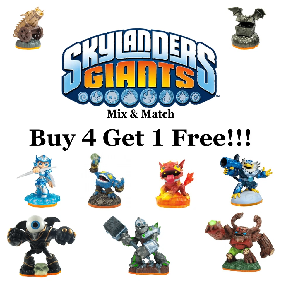 Skylanders Giants Figures - Buy 4 Get 1 Free - Flat $6 Shipping - Image 1 of 1