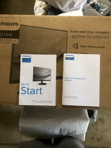 Philips V-Line 24" FHD 1080p 100Hz VA LCD Monitor HDMI VGA  - Picture 1 of 2